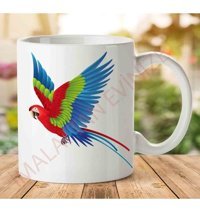 Art Hediye Parrot İki Tarafı Baskılı Kupa Bardak