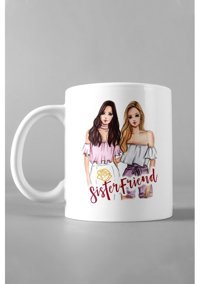 Hediyexpres Sister Friend Tasarımlı Baskılı Kupa Bardak