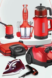 Goldmaster 31 Parça Elektronik Çeyiz Seti Kırmızı