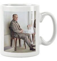 Qoeuyl Boutique Atatürk Baskılı Özel Kupa Bardak No:2