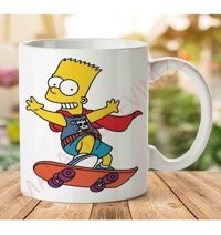 Art Hediye 1-2302 Bart Simpson İki Tarafı Baskılı Kupa Bardak