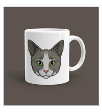 Mini Maker Kids Gri Kedi Kupa Bardak