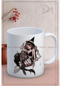 Truego Baskılı Kupa Bardak Seramik Mug - Witch