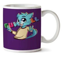 Art Hediye Gumball Renkli İki Tarafı Baskılı Kupa Bardak
