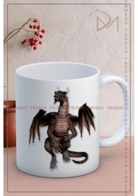 Truego Baskılı Kupa Bardak Seramik Mug - Dinozor