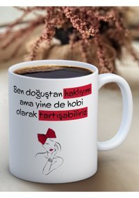 Truego Baskılı Kupa Bardak Seramik Mug - Doğuştan Haklıyım..