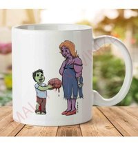 Art Hediye 1-2273 Zombie Mama İki Tarafı Baskılı Kupa Bardak