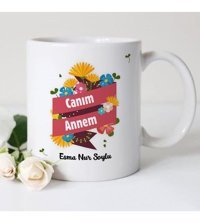 Bk Kişiye Özel Canım Annem Beyaz Kupa Bardak - 004