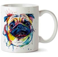 Art Hediye Pug Köpek 3 İki Tarafı Baskılı Kupa Bardak
