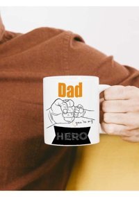 Mor Mürekkep Dad Hero Baskılı Babalar Günü Kupa