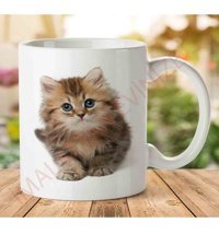 Art Hediye Kitten-Png-Hd İki Tarafı Baskılı Kupa Bardak
