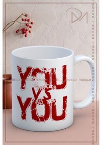 Truego Baskılı Kupa Bardak Seramik Mug - You Vs You