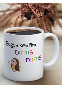 Truego Baskılı Kupa Bardak Seramik Mug - Dıptıs Dıptıs