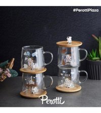 Perotti Felix Bambu Kapaklı Cam Kupa