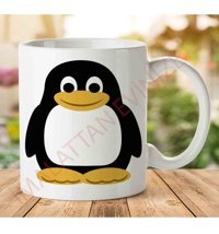 Art Hediye Penguin-Png-Images İki Tarafı Baskılı Kupa Bardak