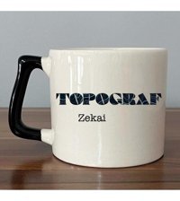 Mor Mürekkep Kişiye Özel Topgraf Baskılı Siyah Kulplu D Kupa