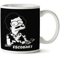 Art Hediye Escobar Yazı İki Tarafı Baskılı Kupa Bardak