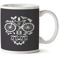 Art Hediye Bike Tatoo Caveira İki Tarafı Baskılı Kupa Bardak