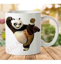 Art Hediye Kung-Fu-Panda-Png İki Tarafı Baskılı Kupa Bardak