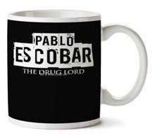 Art Hediye Pablo Escobar Yazı İki Tarafı Baskılı Kupa Bardak