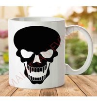 Art Hediye A2548 Skull Tattoo İki Tarafı Baskılı Kupa Bardak