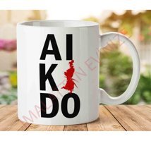 Art Hediye Aikido Tasarım Yazı İki Tarafı Baskılı Kupa Bardak
