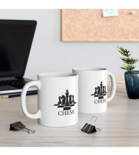 Baskıtech Satranç "Chess" Temalı Baskılı İkili Kupa Bardak