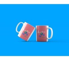 Akka Gift Kırdın Bizi Dünya Yazılı Baskılı Porselen Kupa