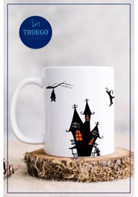 Truego Baskılı Kupa Bardak Seramik Mug - Perili Ev Halloween