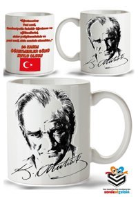 Sendealgelsin Öğretmenler Günü Atatürk Temalı Kupa Bardak M3