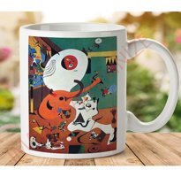 Art Hediye 1-325 Miro Dutch İki Tarafı Baskılı Kupa Bardak