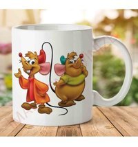 Art Hediye Cinderella-Mice-Png İki Tarafı Baskılı Kupa Bardak