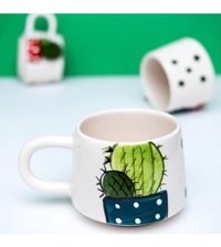 İlbay Çini Takı İlbay Seramik Kupa Bardak Mug Klasik Kaktüs