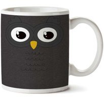 Art Hediye Cute Owl Face İki Tarafı Baskılı Kupa Bardak