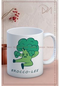 Truego Baskılı Kupa Bardak Seramik Mug - Brocco- Lee