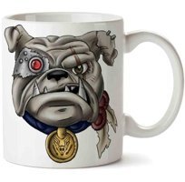 Art Hediye Pug Puppy Bulldog İki Tarafı Baskılı Kupa Bardak