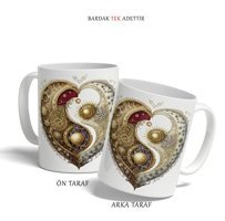 Kreatif Kupa Sevgililer Günü Hediyesi: Kalpli Yin Yang Kupa