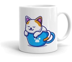 Mini Maker Kids Kahve Fincanı Ve Kedi Kupa Bardak