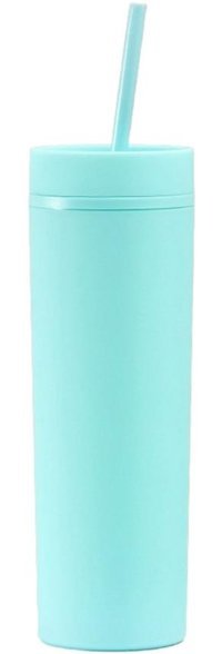 Luckystar Düz Renk 16Oz Çift Katlı Plastik Kupa - Yeşil
