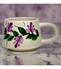 İlbay Çini Takı İlbay Seramik Kupa Mug Klasik Lila Üzüm Bağı