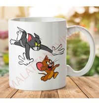 Art Hediye A2582 Tom And Jerry İki Tarafı Baskılı Kupa Bardak