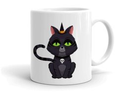 Mini Maker Kids Cadılar Bayramı Siyah Kedi Kupa Bardak