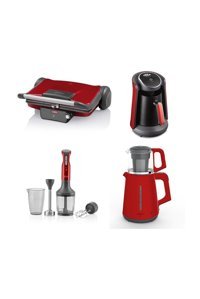 Arzum AR9018 Pro 4'lü Elektronik Çeyiz Seti Kırmızı