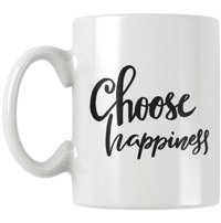 Qoeuyl Boutique Choose Happiness Baskılı Kupa Bardak