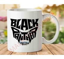 Art Hediye Black Panter Yazı İki Tarafı Baskılı Kupa Bardak