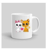 Mini Maker Kids Kişiye Özel Ikiz Kedi Kupa Bardak
