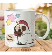 Art Hediye 1-1262 Unicorn Dog İki Tarafı Baskılı Kupa Bardak