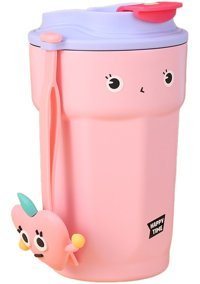 Luckystar 316 Paslanmaz Çelik Sekizgen Kahve Kupası-Pembe