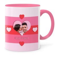 Bk Sevgiliye Özel Fotoğraflı Pembe Kupa Bardak - 20