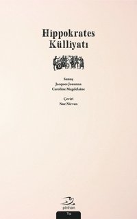 Hippokrates Külliyatı Hippokrates Pinhan Yayıncılık